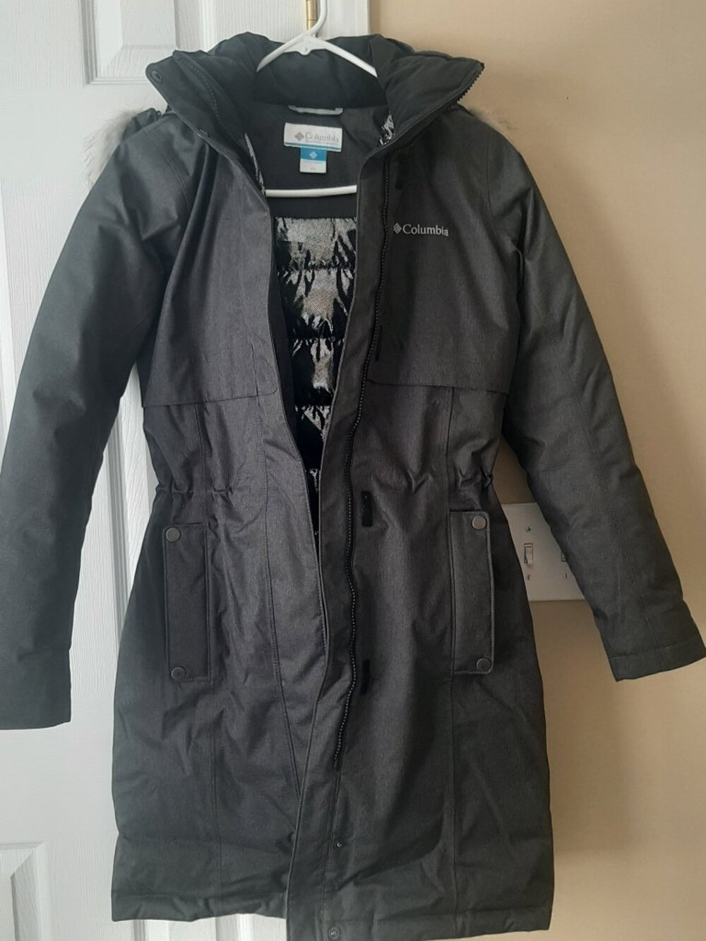 Columbia Apres Arson II Long Down Jacket - Gray, XS